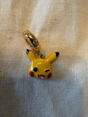 Pikachu Enamel Charm 925 Silver